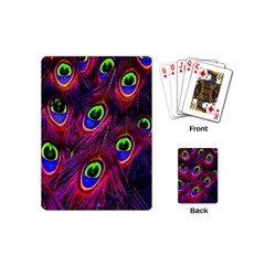 Peacock-feathers Playing Cards Single Design (mini) by nateshop