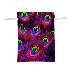 Peacock-feathers Lightweight Drawstring Pouch (l) by nateshop