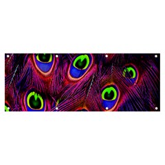 Peacock-feathers Banner And Sign 8  X 3 