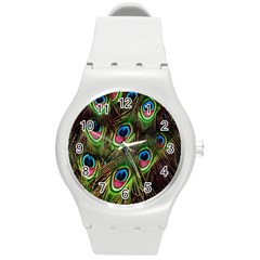 Peacock-army Round Plastic Sport Watch (m) by nateshop