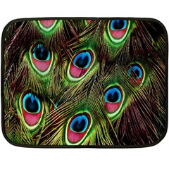 Peacock-army Double Sided Fleece Blanket (mini)  by nateshop