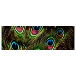 Peacock-army Banner and Sign 12  x 4  Front