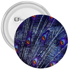 Peacock-feathers-blue 3  Buttons by nateshop