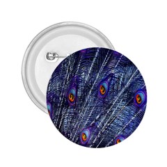 Peacock-feathers-blue 2 25  Buttons by nateshop