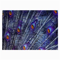 Peacock-feathers-blue Large Glasses Cloth (2 Sides) by nateshop