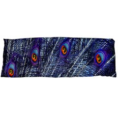 Peacock-feathers-blue Body Pillow Case (dakimakura) by nateshop