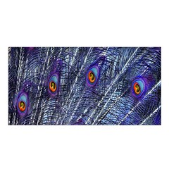 Peacock-feathers-blue Satin Shawl 45  X 80  by nateshop