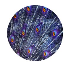 Peacock-feathers-blue Mini Round Pill Box (pack Of 3) by nateshop