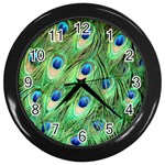 Peacock-green Wall Clock (Black) Front