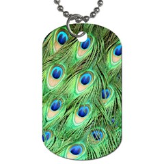 Peacock-green Dog Tag (two Sides) by nateshop