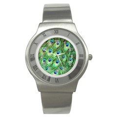 Peacock-green Stainless Steel Watch by nateshop