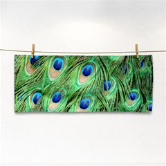 Peacock-green Hand Towel by nateshop