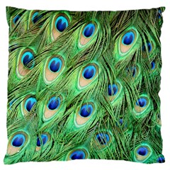 Peacock-green Standard Flano Cushion Case (two Sides) by nateshop