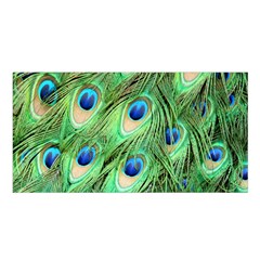 Peacock-green Satin Shawl 45  X 80  by nateshop