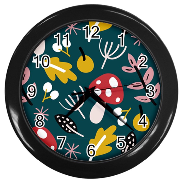 Autumn,mold Wall Clock (Black)