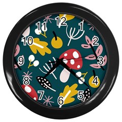 Autumn,mold Wall Clock (black) by nateshop