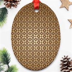 Background-chevron Chocolate Ornament (oval) by nateshop