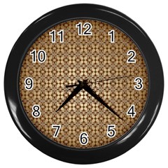 Background-chevron Chocolate Wall Clock (black) by nateshop