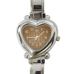 Background-chevron Chocolate Heart Italian Charm Watch by nateshop