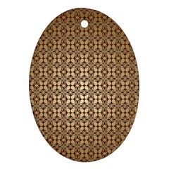 Background-chevron Chocolate Oval Ornament (two Sides) by nateshop