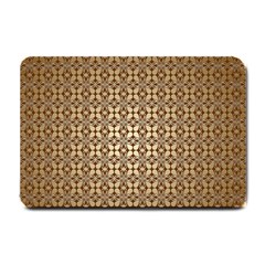 Background-chevron Chocolate Small Doormat  by nateshop