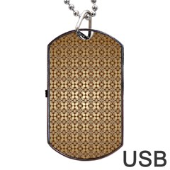 Background-chevron Chocolate Dog Tag Usb Flash (two Sides) by nateshop