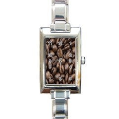 Black Coffe Rectangle Italian Charm Watch by nateshop