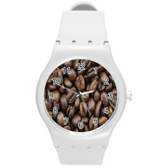 Black Coffe Round Plastic Sport Watch (m) by nateshop