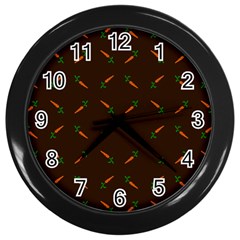 Carrots Wall Clock (black) by nateshop