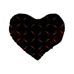 Carrots Standard 16  Premium Heart Shape Cushions by nateshop