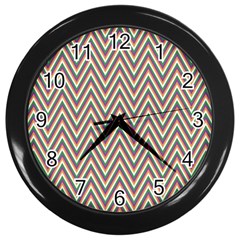 Chevron-gray Wall Clock (black) by nateshop