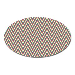 Chevron-gray Oval Magnet by nateshop