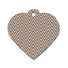 Chevron-gray Dog Tag Heart (two Sides) by nateshop