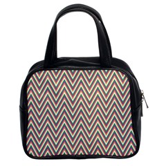 Chevron-gray Classic Handbag (two Sides) by nateshop