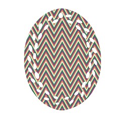 Chevron-gray Oval Filigree Ornament (two Sides) by nateshop