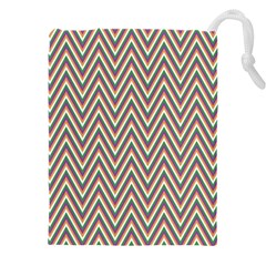 Chevron-gray Drawstring Pouch (5xl) by nateshop