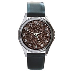 Coffee-beans Round Metal Watch by nateshop