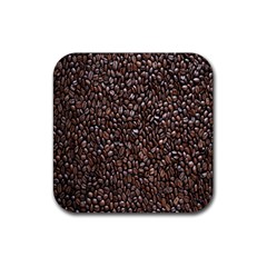 Coffee-beans Rubber Coaster (square) by nateshop