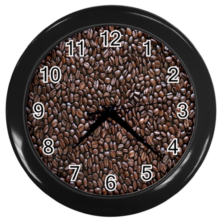 Coffee-beans Wall Clock (Black)