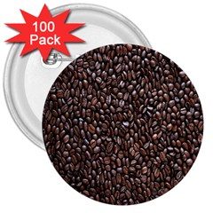 Coffee-beans 3  Buttons (100 Pack)  by nateshop