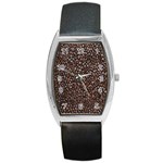 Coffee-beans Barrel Style Metal Watch Front