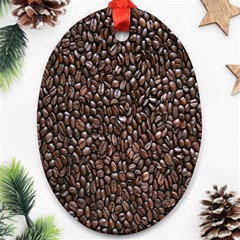 Coffee-beans Oval Ornament (two Sides) by nateshop