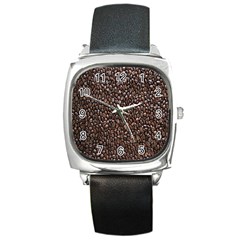 Coffee-beans Square Metal Watch by nateshop