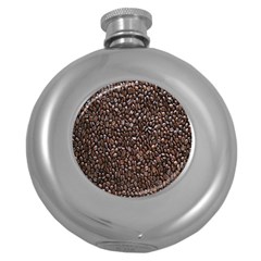 Coffee-beans Round Hip Flask (5 Oz) by nateshop