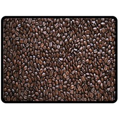 Coffee-beans Fleece Blanket (large)  by nateshop