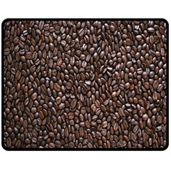 Coffee-beans Double Sided Fleece Blanket (medium)  by nateshop