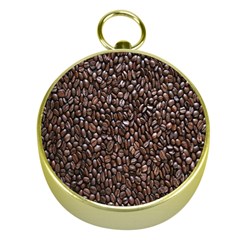 Coffee-beans Gold Compasses by nateshop