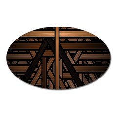 Fractal-dark Oval Magnet by nateshop