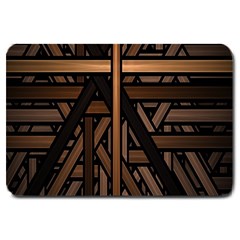 Fractal-dark Large Doormat 