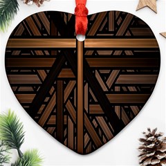 Fractal-dark Heart Ornament (two Sides) by nateshop